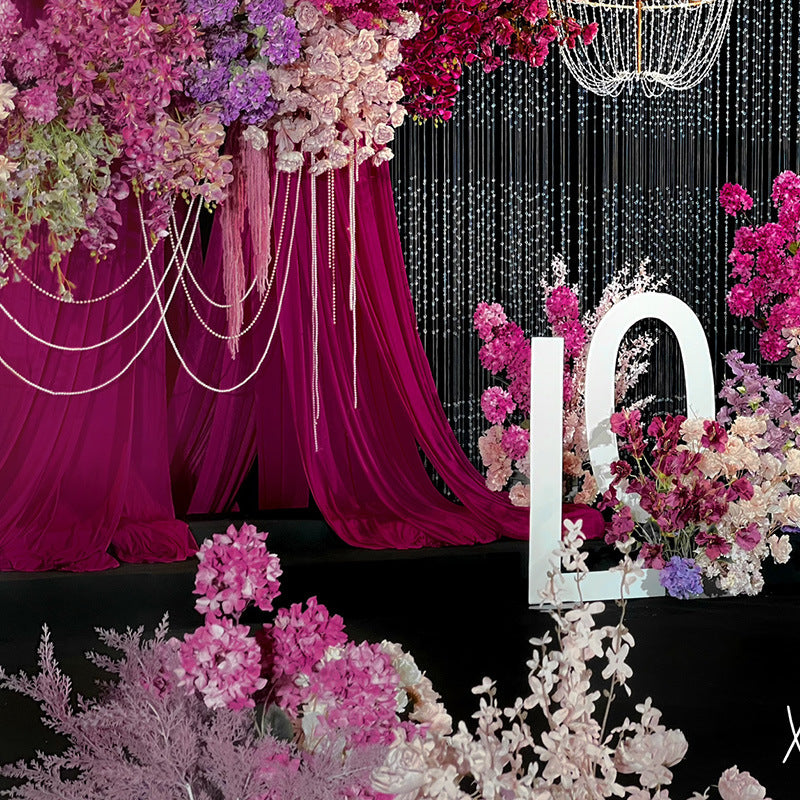 4-Way Stretch Spandex Backdrop Drape Curtain Rose Red