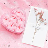 4 Pc 24 Pcs Scented Rose Soap Heart Shaped Party Favors Green - YauSpark