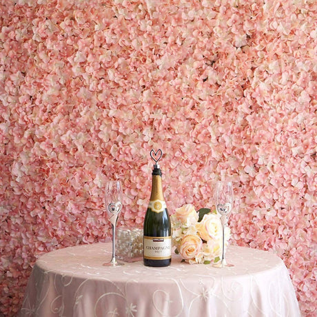 4 Pc Hydrangea Flower Wall Mat Backdrop 11 Sq ft Blush - YauSpark