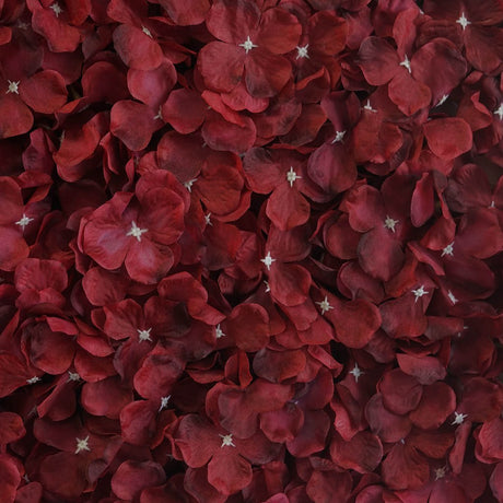 4 Pc Hydrangea Flower Wall Mat Backdrop 11 Sq ft Burgundy - YauSpark