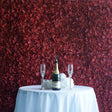 4 Pc Hydrangea Flower Wall Mat Backdrop 11 Sq ft Burgundy - YauSpark
