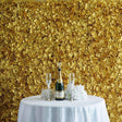 4 Pc Hydrangea Flower Wall Mat Backdrop 11 Sq ft Gold - YauSpark