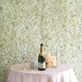 4 Pc Hydrangea Flower Wall Mat Backdrop 11 Sq ft Milky White - YauSpark