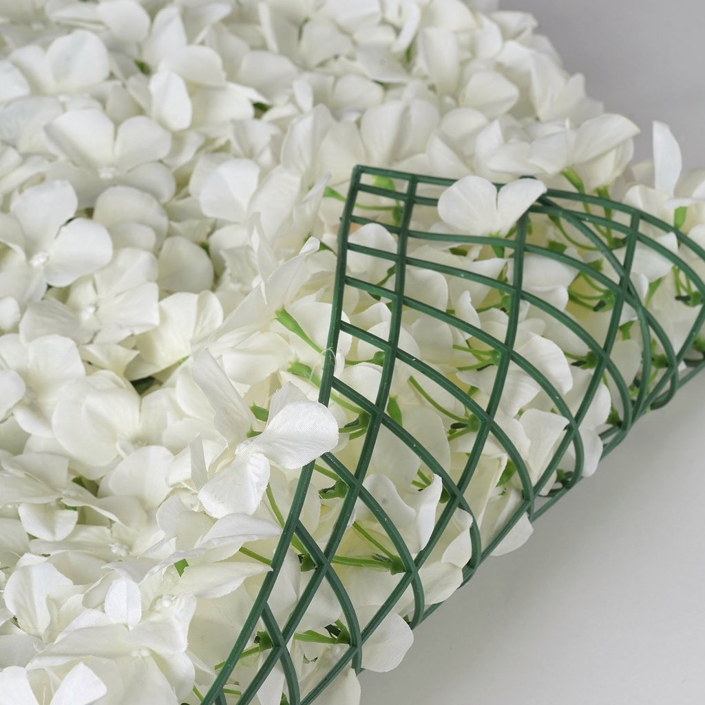4 Pc Hydrangea Flower Wall Mat Backdrop 11 Sq ft Milky White - YauSpark