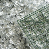 4 Pc Hydrangea Flower Wall Mat Backdrop 11 Sq ft Silver - YauSpark
