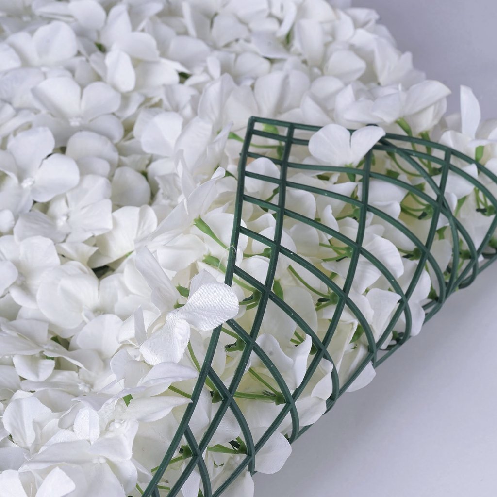 4 Pc Hydrangea Flower Wall Mat Backdrop 11 Sq ft White - YauSpark