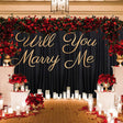 4 - Way Stretch Spandex Backdrop Drape Curtain Black - YauSpark
