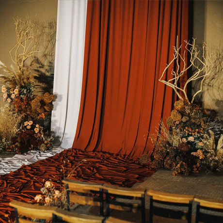 4 - Way Stretch Spandex Backdrop Drape Curtain Caramel - YauSpark