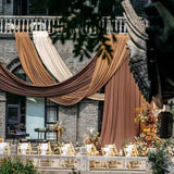 4 - Way Stretch Spandex Backdrop Drape Curtain Dark Brown - YauSpark