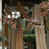 4 - Way Stretch Spandex Backdrop Drape Curtain Dark Brown - YauSpark