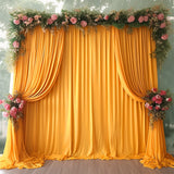 4 - Way Stretch Spandex Backdrop Drape Curtain Gold - YauSpark