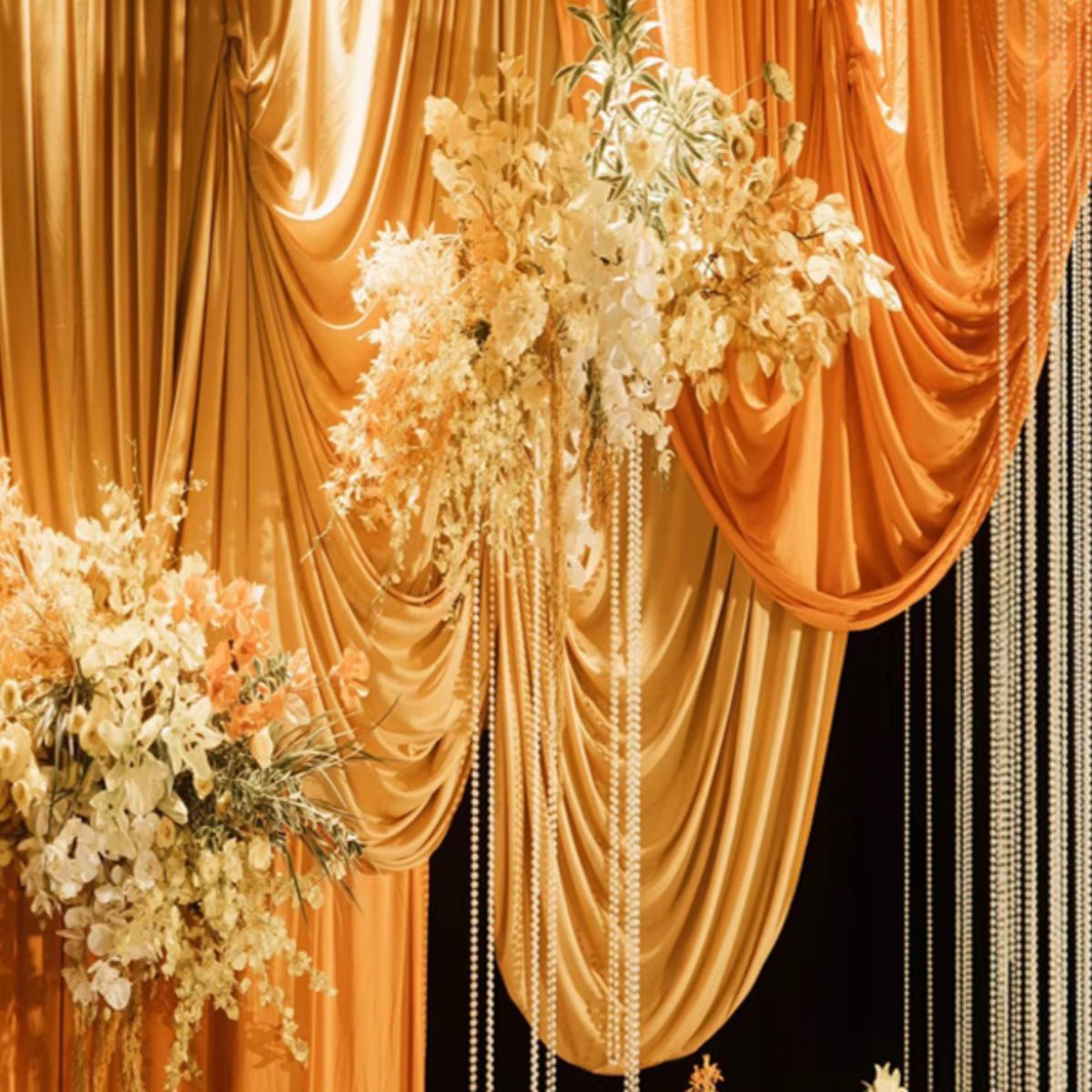 4 - Way Stretch Spandex Backdrop Drape Curtain Gold - YauSpark