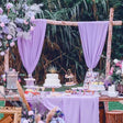 4 - Way Stretch Spandex Backdrop Drape Curtain Light Purple - YauSpark