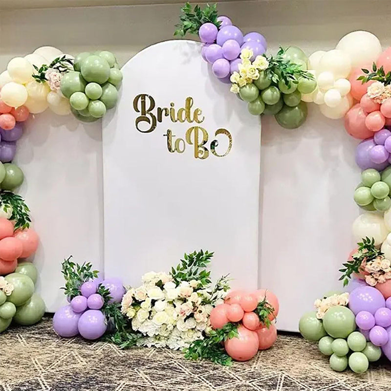 Matte White Polyester Wedding Arch Cover