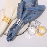 4Pc Aluminum Hollow Napkin Ring Silver - YauSpark