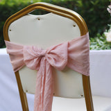 5 Pc Cotton Chair Sashes 7"x100" Cherry Pink - YauSpark