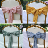 5 Pc Cotton Chair Sashes 7"x100" Grey - YauSpark