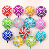 5 Pc Orange Candy Striped Mylar Foil Helium/Air Balloons 18" - YauSpark