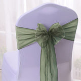 5 Pc Organza Chair Sashes Sheer 6.8" x 110" Black - YauSpark