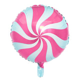 5 Pc Pink Swirl Print Mylar Foil Helium/Air Balloons 18" - YauSpark