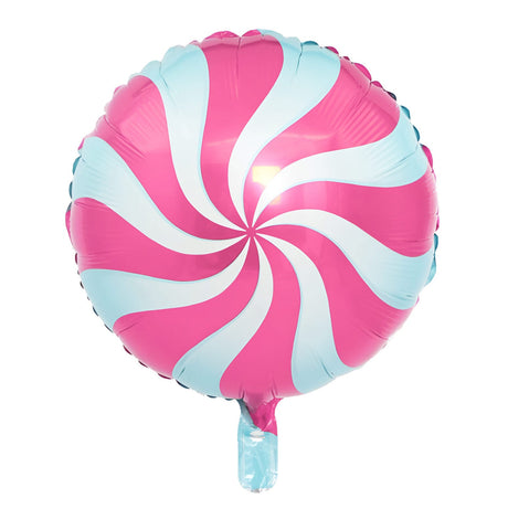 5 Pc Pink Swirl Print Mylar Foil Helium/Air Balloons 18" - YauSpark