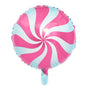 5 Pc Pink Swirl Print Mylar Foil Helium/Air Balloons 18" - YauSpark