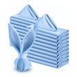 5 Pc Satin Soft Cloth Napkins 17"x17" Blue - YauSpark