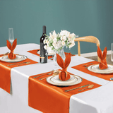 5 Pc Satin Soft Cloth Napkins 17"x17" Green - YauSpark