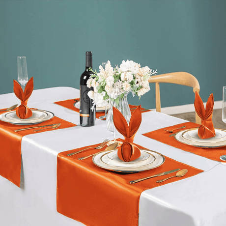 5 Pc Satin Soft Cloth Napkins 17"x17" Green - YauSpark