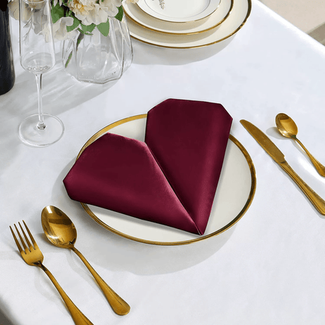 5 Pc Satin Soft Cloth Napkins 17"x17" Green - YauSpark