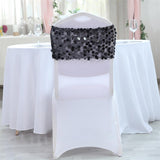 5 Pc Sequin Chair Sash Bands 13"x10" Black - YauSpark