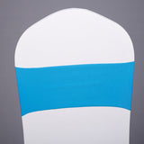 5 Pc Stretch Spandex Chair Sashes 5"x12" Sky Blue - YauSpark