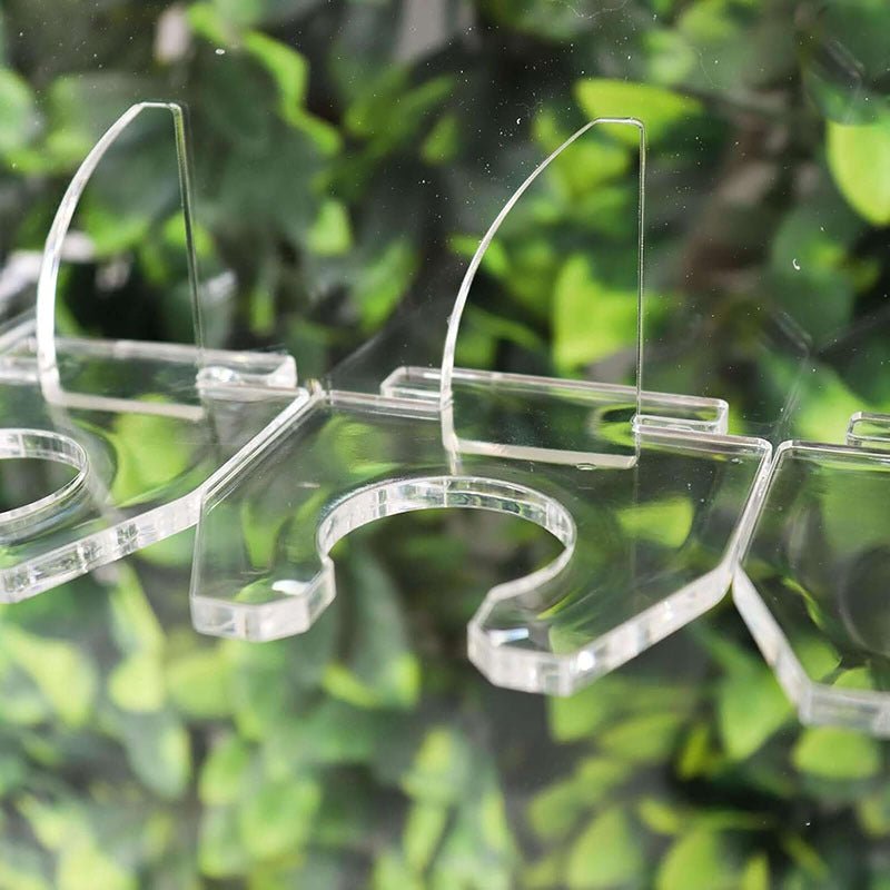 5 - Tier Acrylic Champagne Wall Glass Holder 5ft Clear - YauSpark