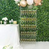 5 - Tier Acrylic Champagne Wall Glass Holder 5ft Clear - YauSpark
