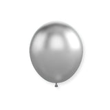 50 Pc Chrome Silver Latex Helium, Air or Water Balloons 10" - YauSpark