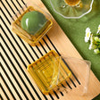 50 Pc Square Plastic Cupcake Favor Containers 3" Gold and Clear - YauSpark