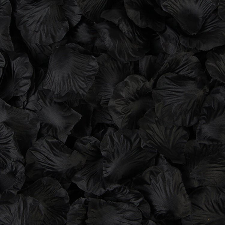 500 Pc Silk Rose Petals Confetti Black - YauSpark