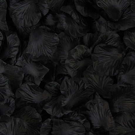 500 Pc Silk Rose Petals Confetti Black - YauSpark
