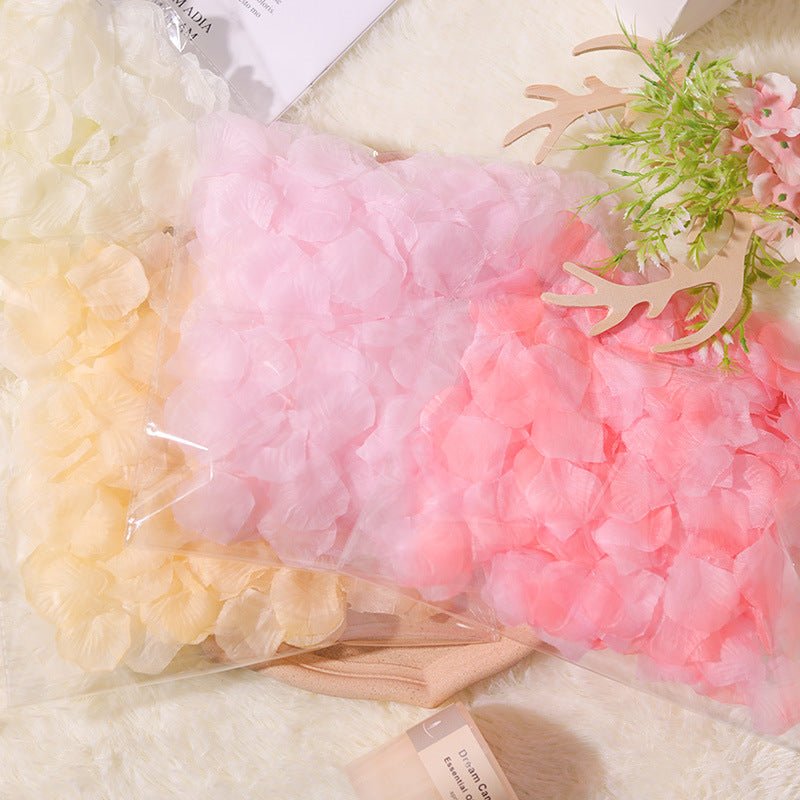 500 Pc Silk Rose Petals Confetti Silver - YauSpark