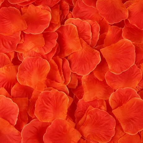 500 Pc Silk Rose Petals Confetti Sunset Red - YauSpark