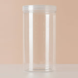 6 Pack 49oz Clear Plastic Jars Wide - mouth Storage Containers 4"x8" - YauSpark