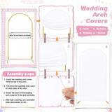 Wine Red Polyester Wedding Arch Cover