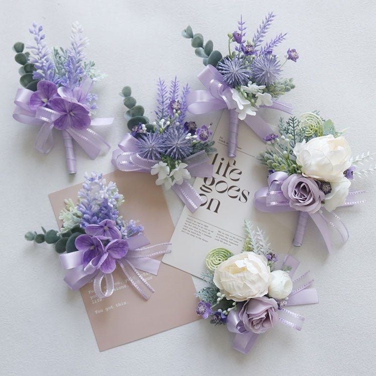 6pcs Wedding Accessories Wrist Corsage Thorn Ball - YauSpark
