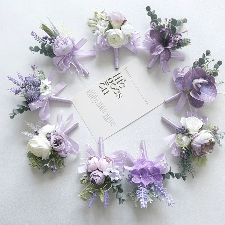 6pcs Wedding Accessories Wrist Corsage Thorn Ball - YauSpark