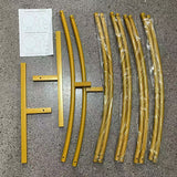 Elegant Gold Metal Round Wedding Arch Photo Backdrop Stand 7.2ft