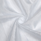 Polyester Accordion Crinkle Design Tablecloth Round White