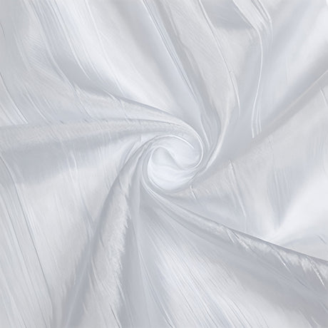 Polyester Accordion Crinkle Design Tablecloth Round White