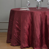 Polyester Accordion Crinkle Design Tablecloth Round Khaki