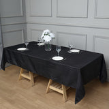 Polyester Accordion Crinkle Design Tablecloth Rectangle Black