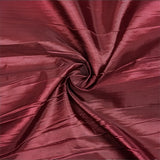 Polyester Accordion Crinkle Design Tablecloth Round Burgundy